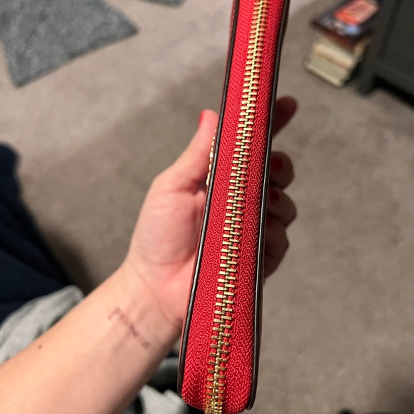Coach Red Leather Wallet - Picture 5 of 7